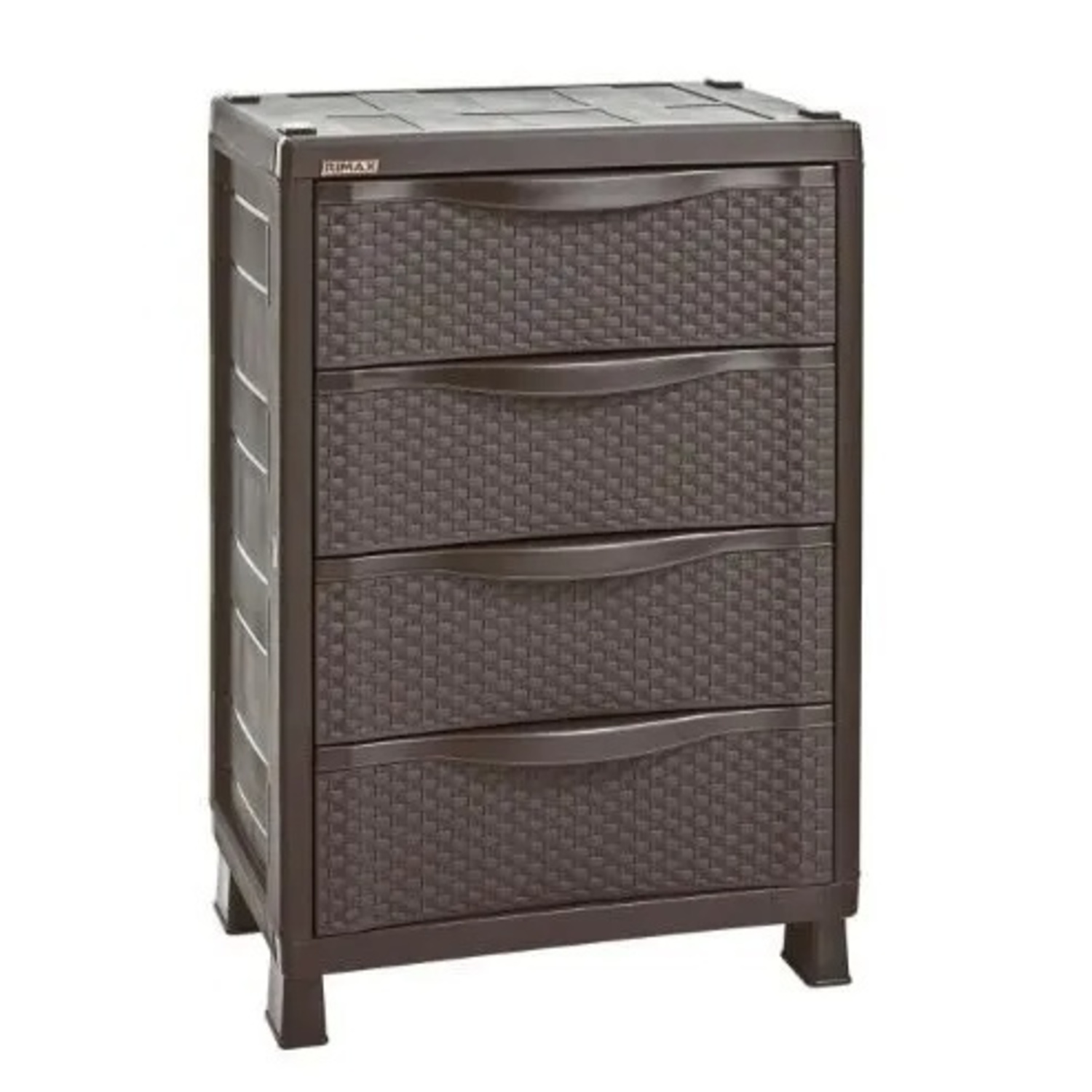 Dark Brown Plastic Armoire - image-0
