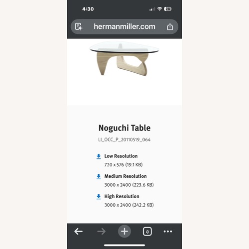 Used Isamu Noguchi N 50 Natural Wood Coffee Table for sale on AptDeco