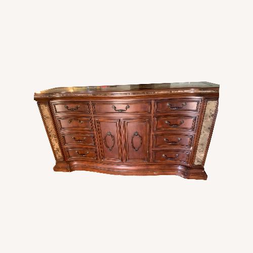 Used Dark Brown Marble Dresser for sale on AptDeco