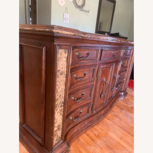 Used Dark Brown Marble Dresser for sale on AptDeco