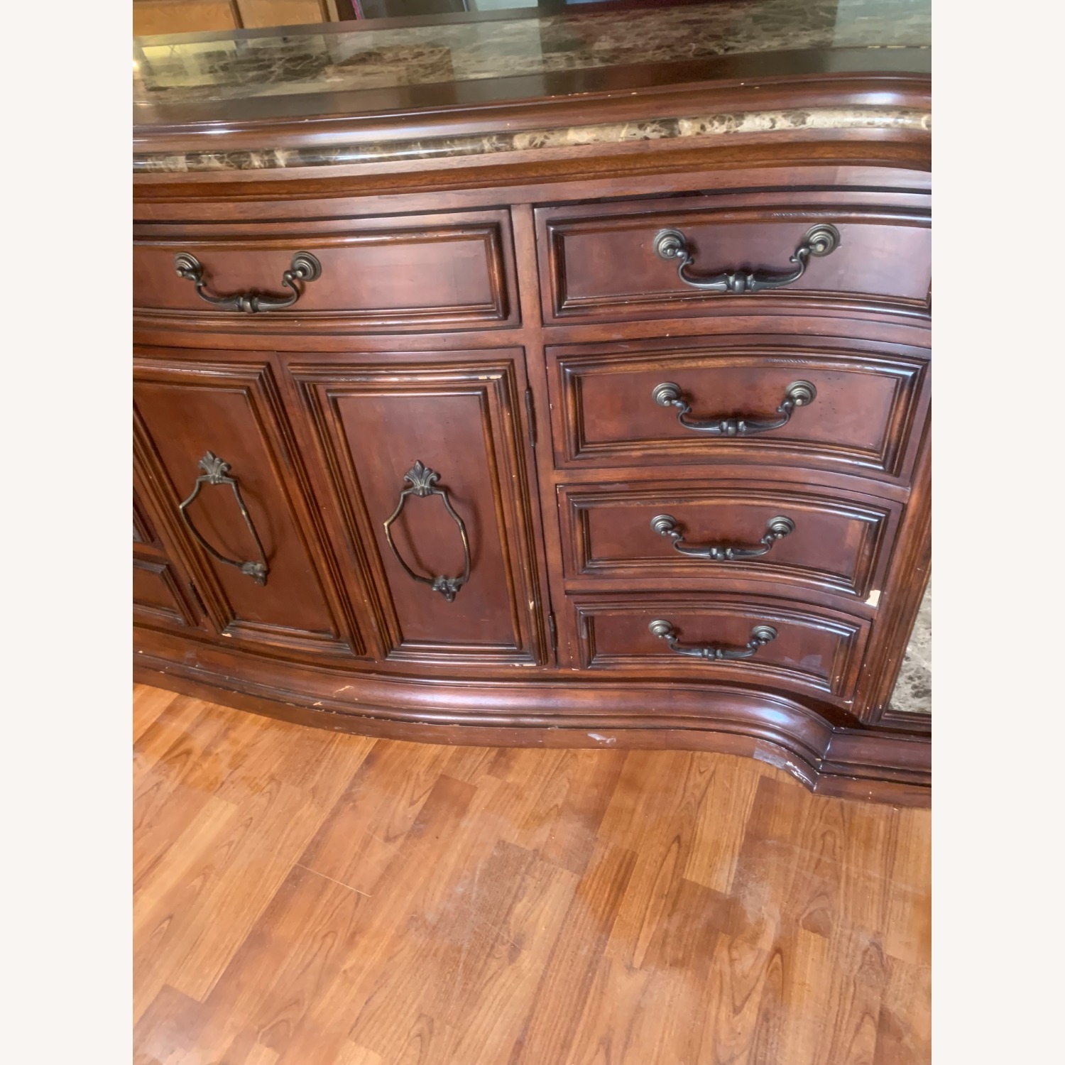 Dark Brown Marble Dresser - image-6