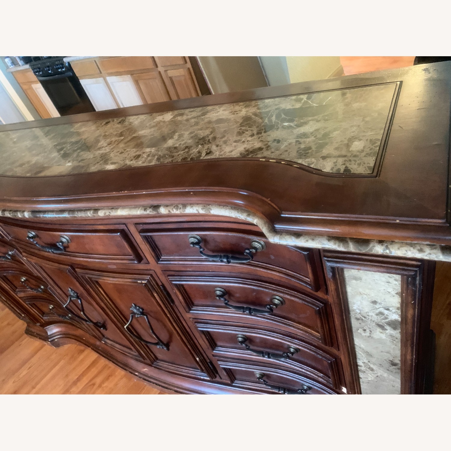 Dark Brown Marble Dresser - image-3