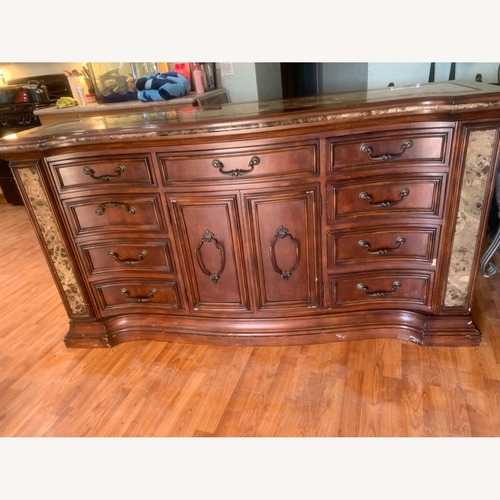 Used Dark Brown Marble Dresser for sale on AptDeco