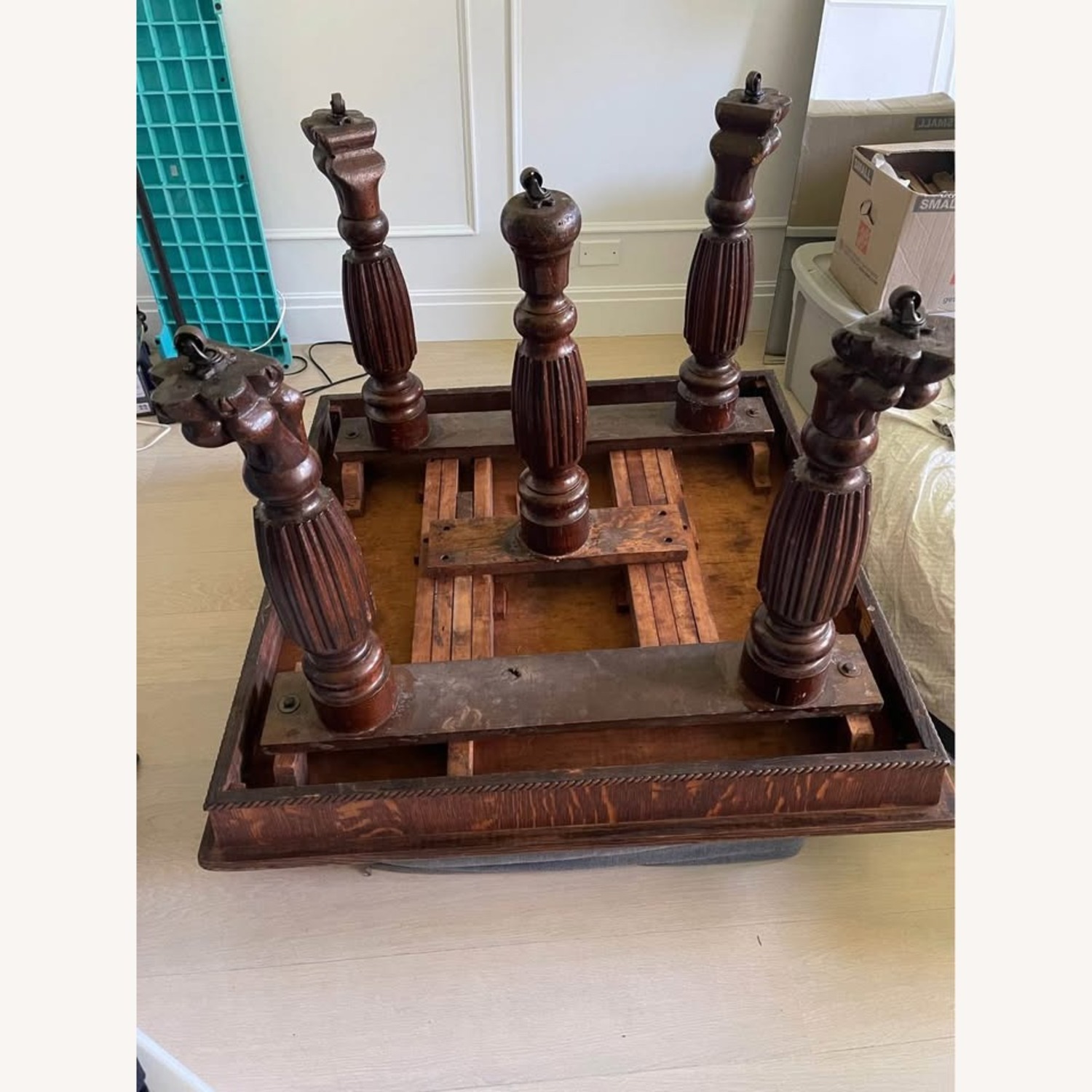 Dark Brown Wood Dining Table - image-3