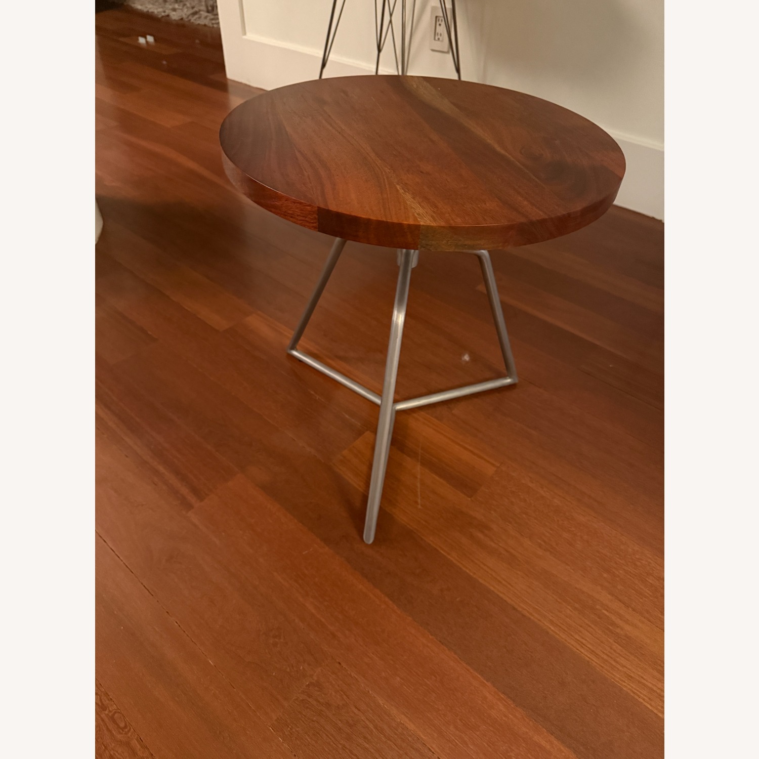 CB2 Dot Acacia Side Table-Stool - image-1