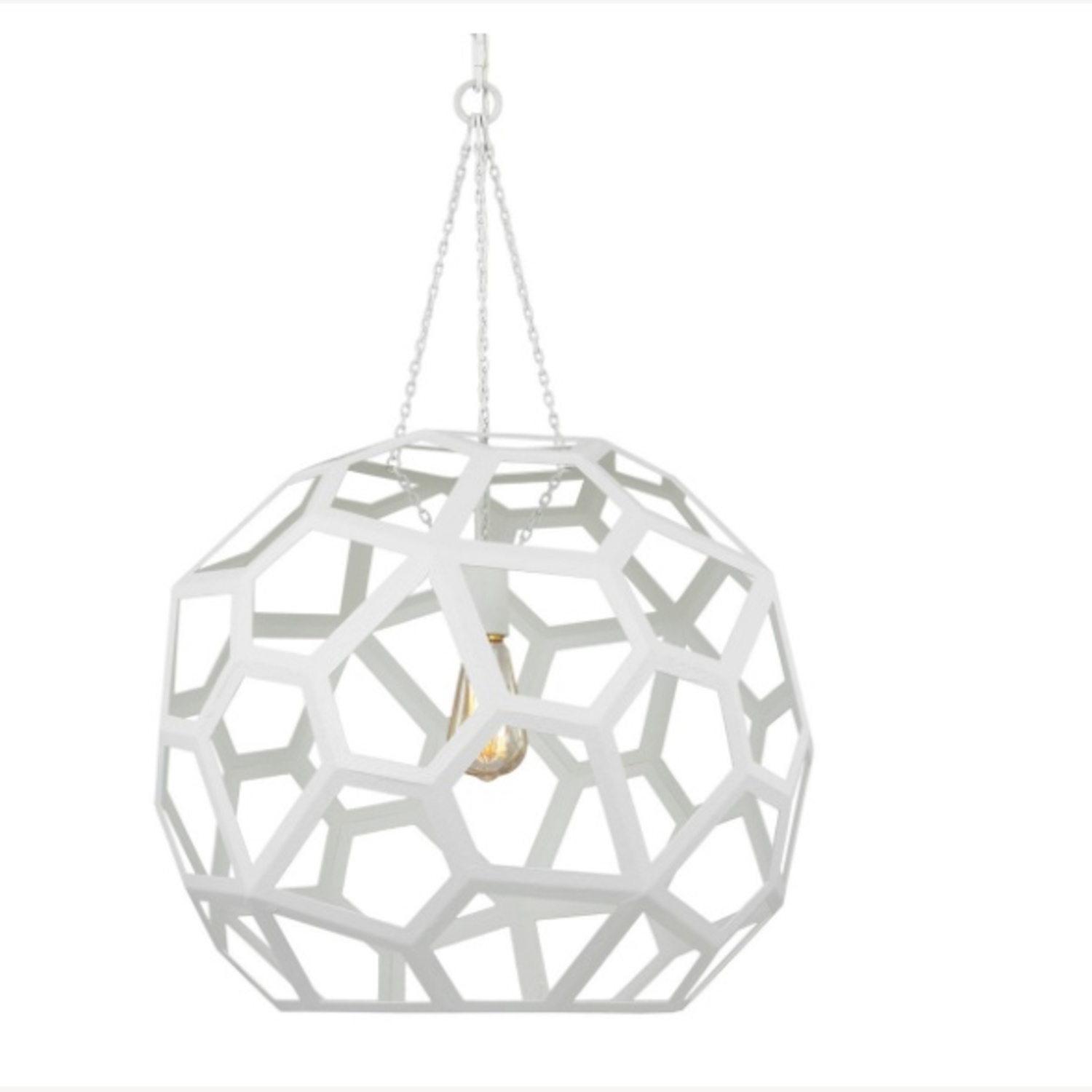 White Metal Ceiling Lamp - image-4