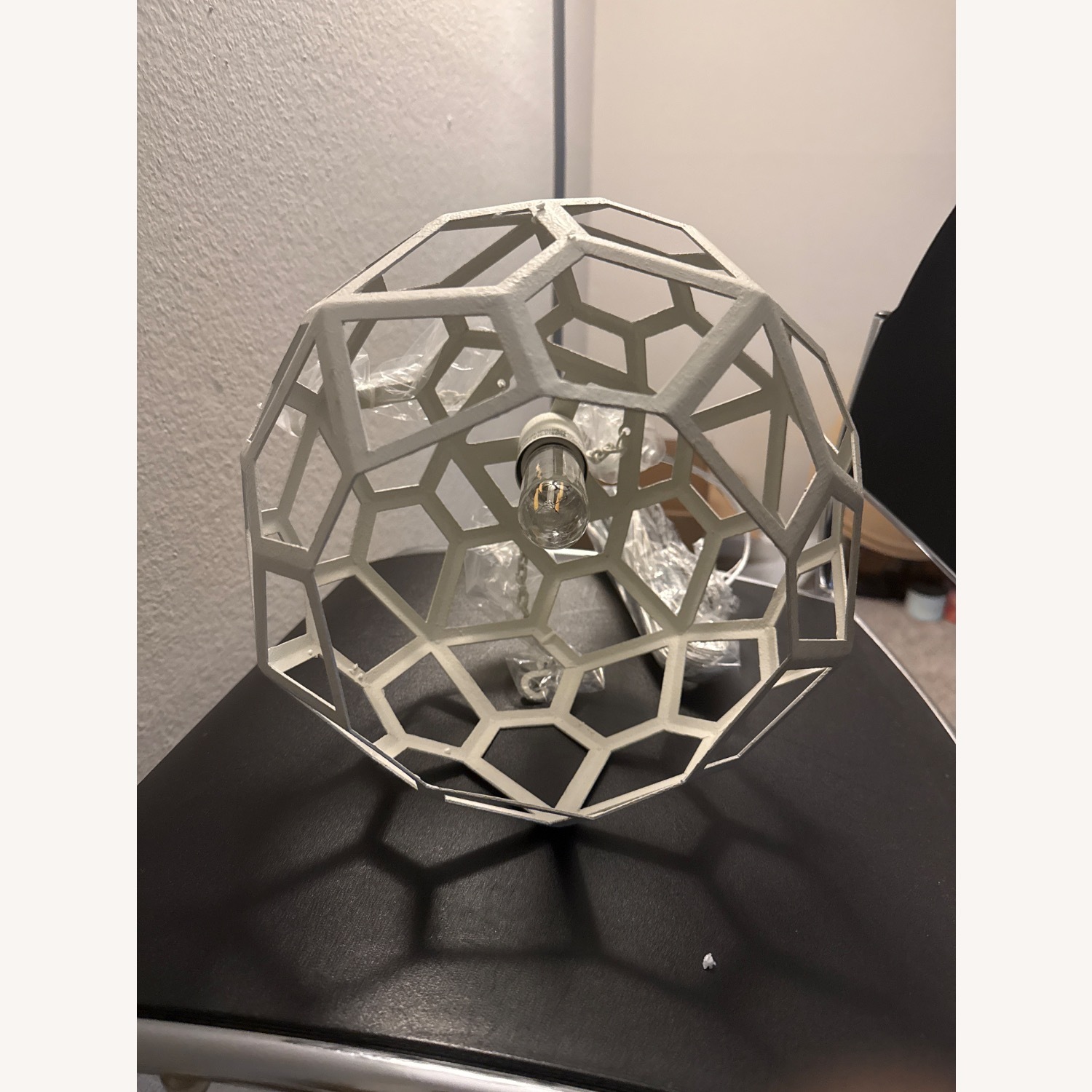 White Metal Ceiling Lamp - image-3