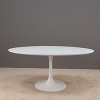 Room & Board Julian Oval Table White Dining Table