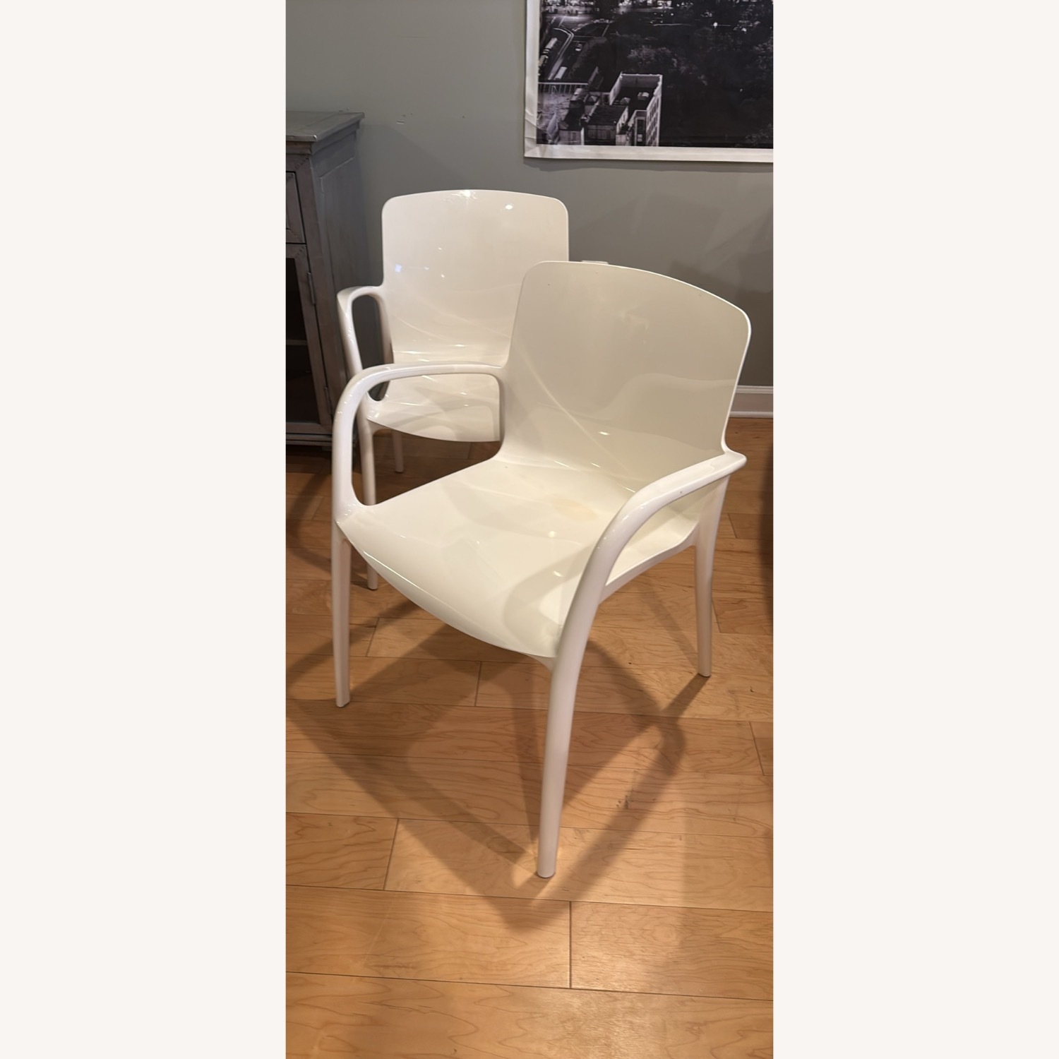 Room & Board Tiffany White Dining Chairs - image-3