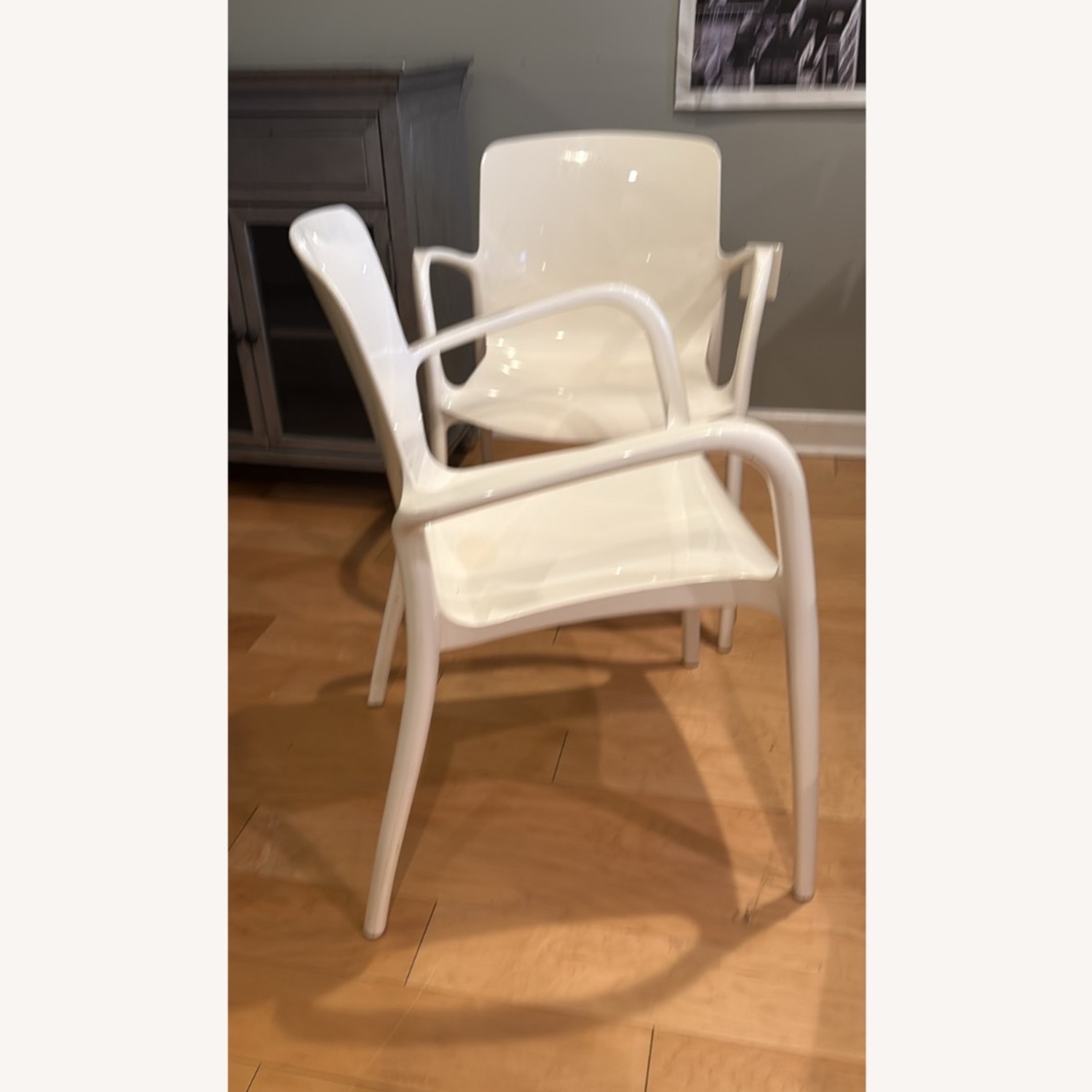 Room & Board Tiffany White Dining Chairs - image-4
