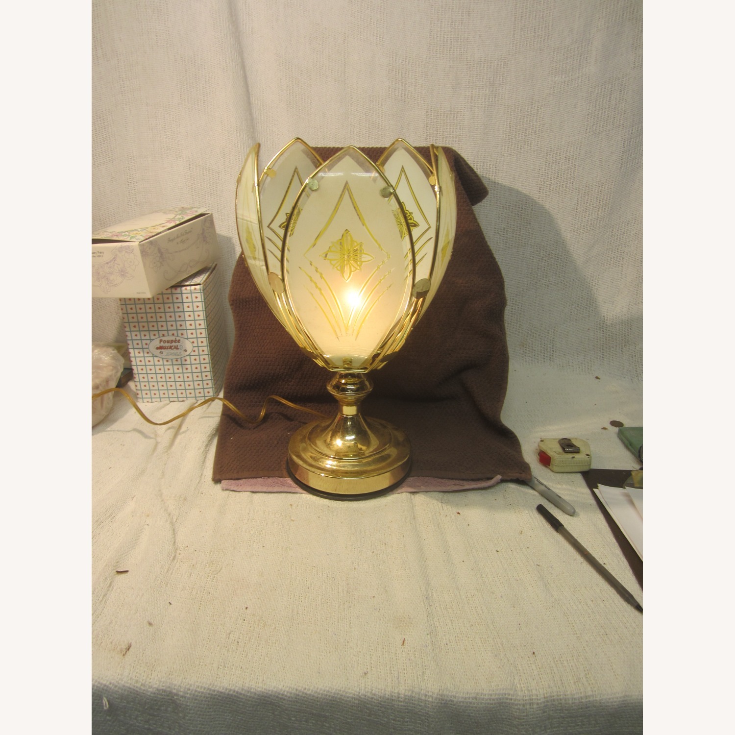 Vintage/Antique Finds Brass Table Lamp - image-5
