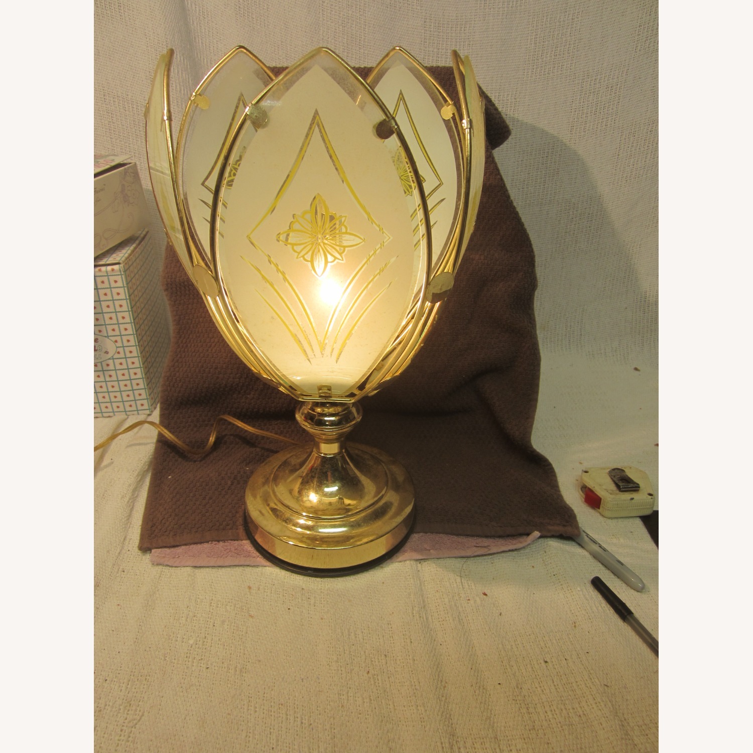 Vintage/Antique Finds Brass Table Lamp - image-6