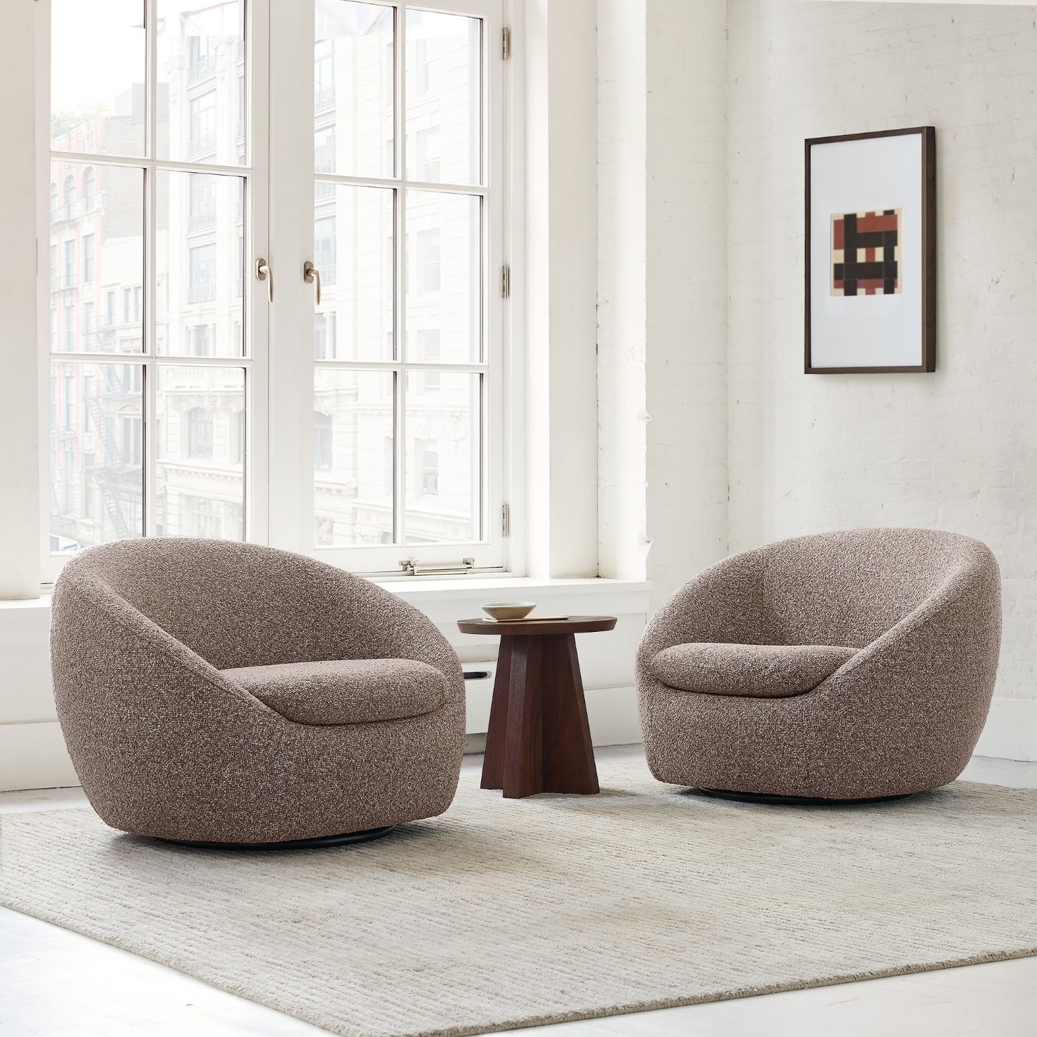 West Elm Cozy Swivel Chair  - image-5