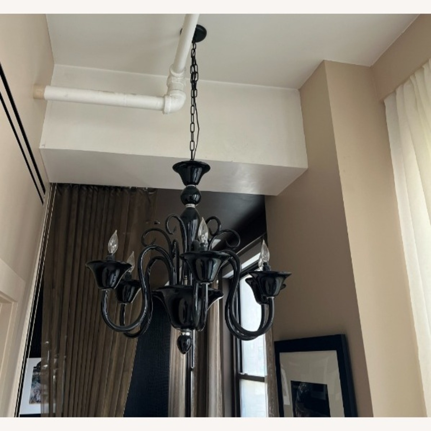 Vintage/Antique Black Ceiling Lamp - image-2