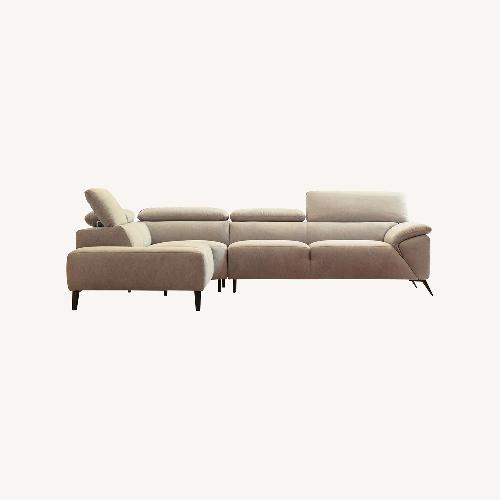 Used Nicoletti Italian Leather Gray Sectional for sale on AptDeco