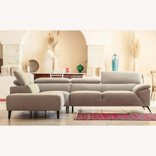 Used Nicoletti Italian Leather Gray Sectional for sale on AptDeco