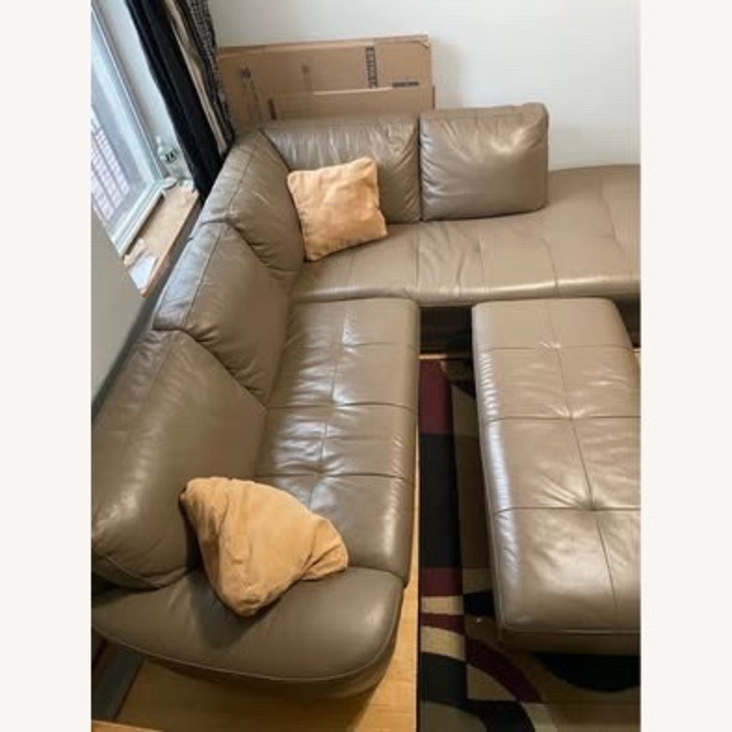 Raymour & Flanigan Garrison Light Brown 2 Piece Sectional - image-1