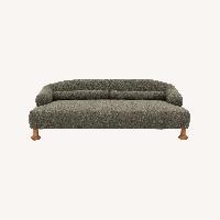  Green Boucle 2 Seater Sofa