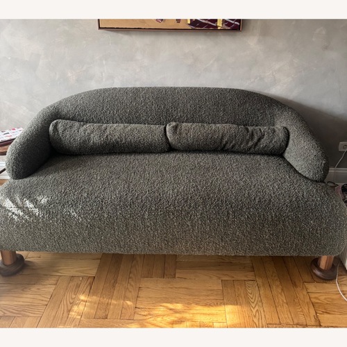 Used Green Boucle 2 Seater Sofa for sale on AptDeco