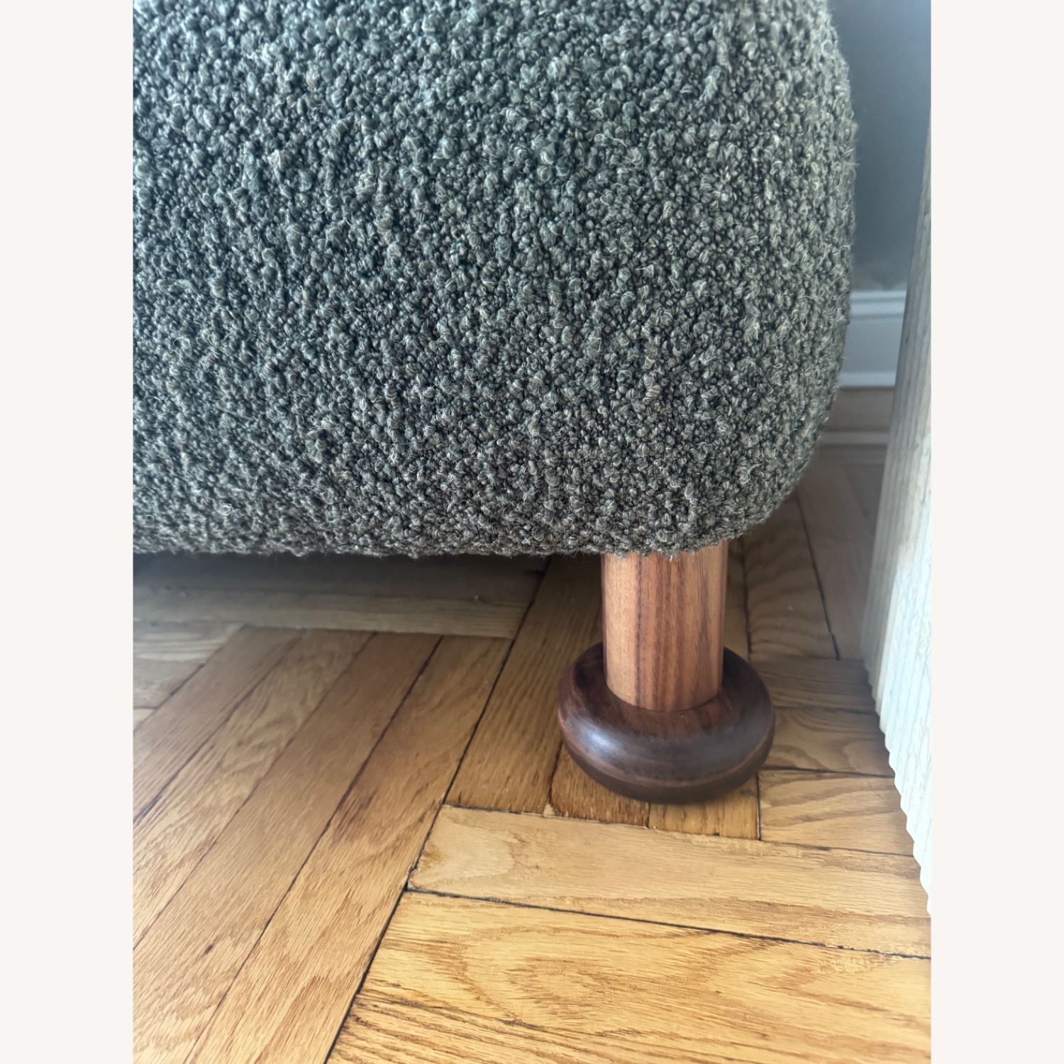  Green Boucle 2 Seater Sofa - image-4