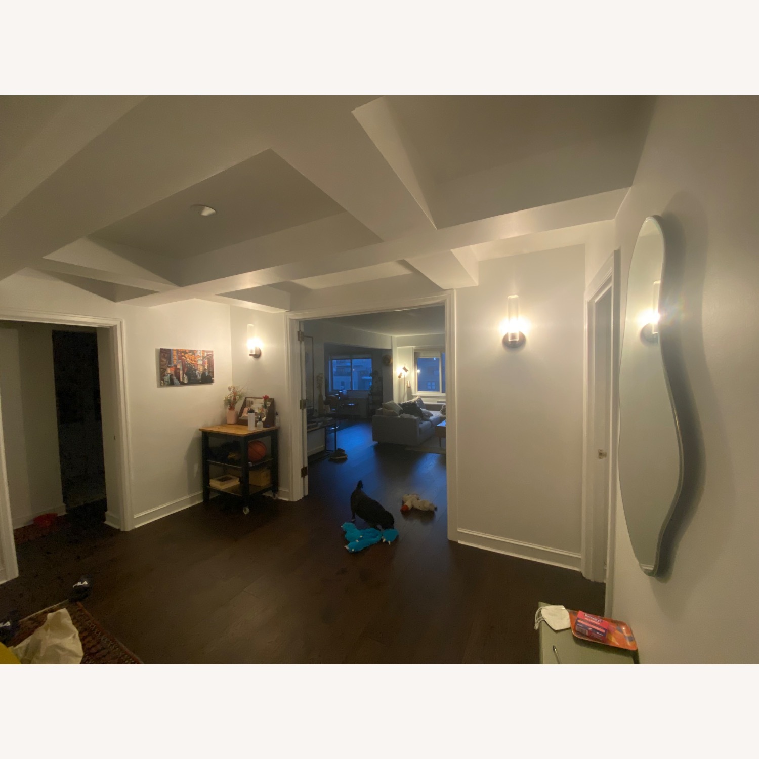 West Elm Black Glass Wall Lamps - image-4