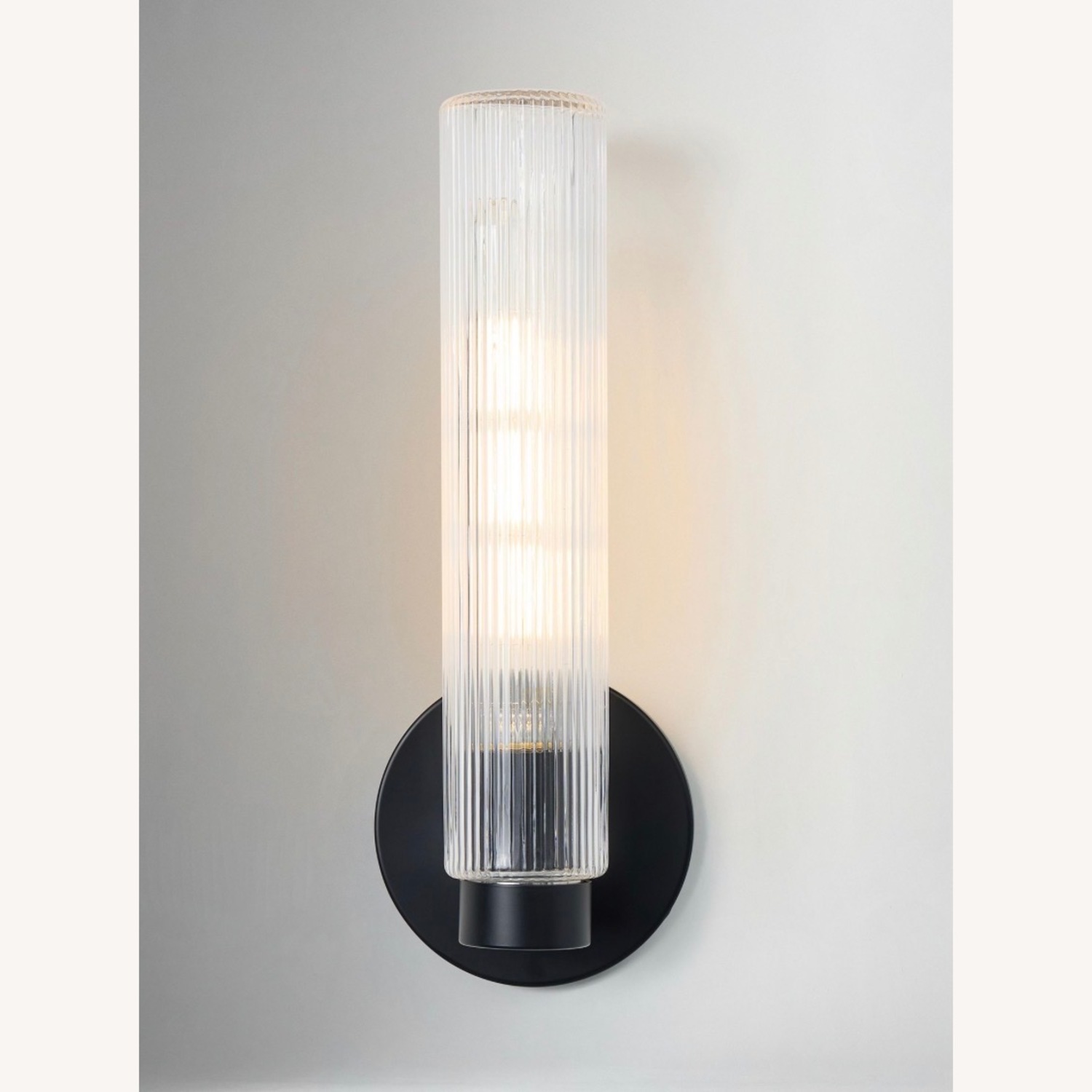 West Elm Black Glass Wall Lamps - image-1