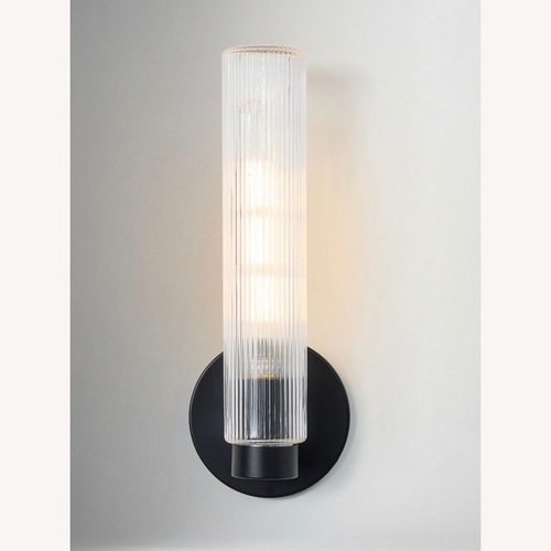 Used West Elm Black Glass Wall Lamps for sale on AptDeco