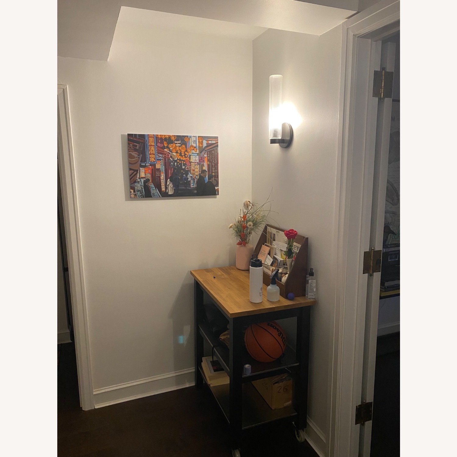 West Elm Black Glass Wall Lamps - image-5