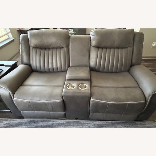 Used Sabrenna Dark Gray Microsuede 2 Seater Sofa for sale on AptDeco