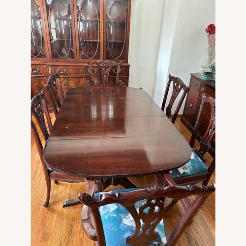 Used Vintage/Antique Dark Brown Wood DR Table for sale on AptDeco