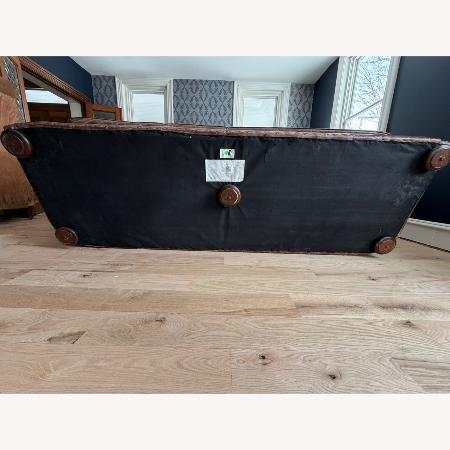 Restoration Hardware Dark Brown Chesterfield Wing Back Sofa - image-6