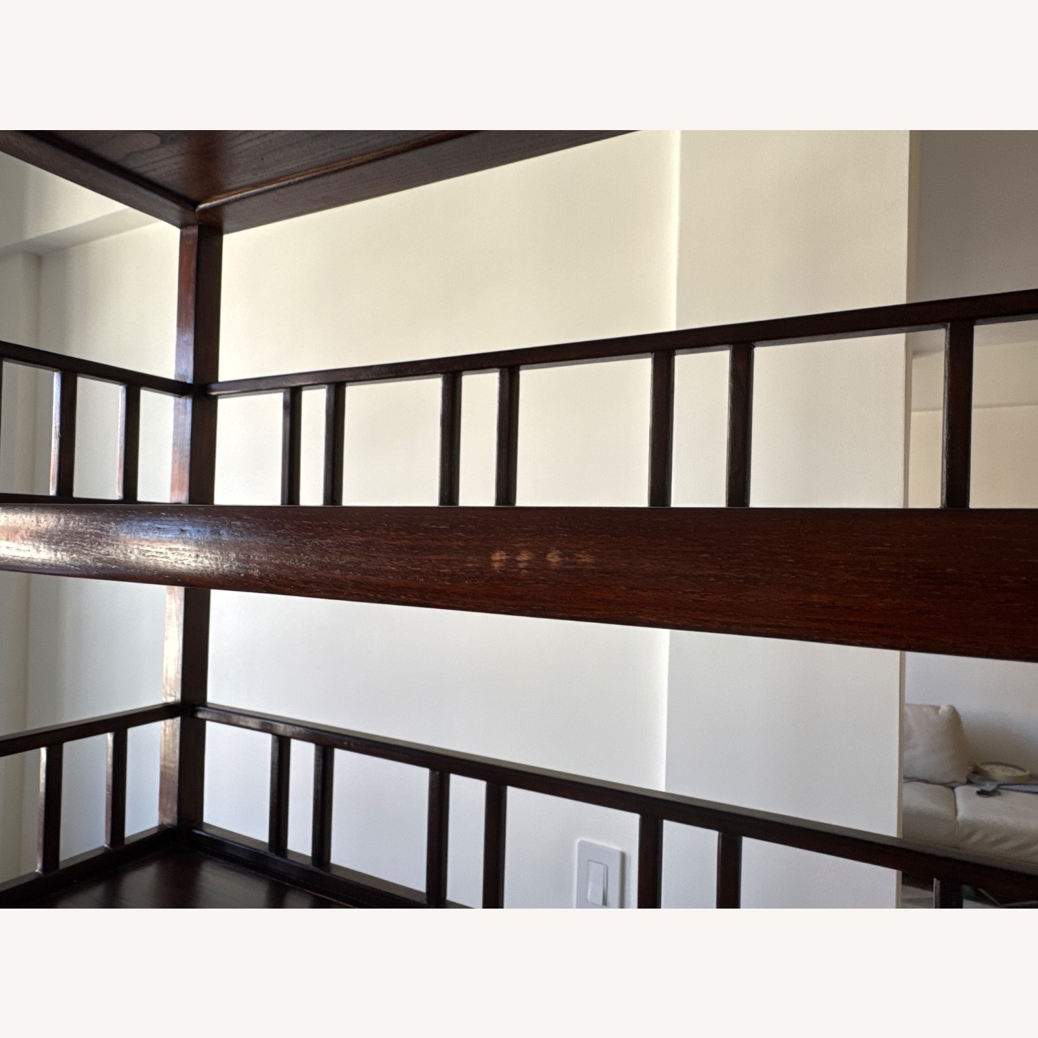 Vintage/Antique Dark Brown Hardwood Bookcase - image-8