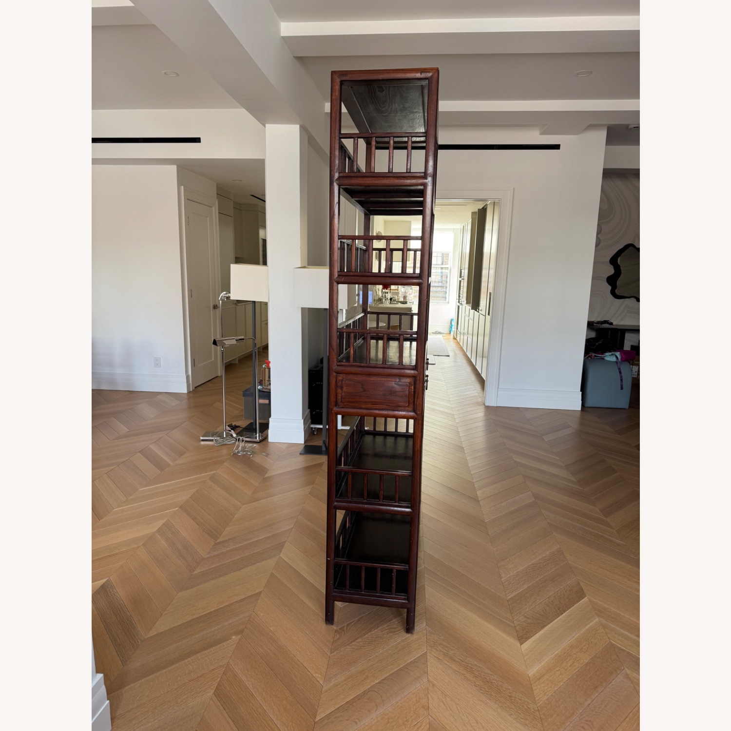 Vintage/Antique Dark Brown Hardwood Bookcase - image-3