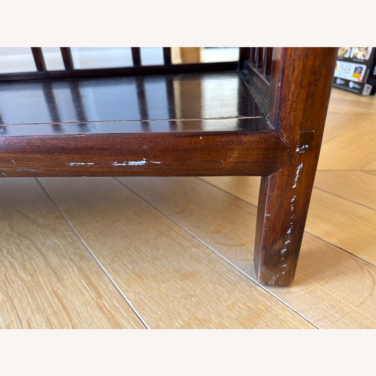 Vintage/Antique Dark Brown Hardwood Bookcase - image-10