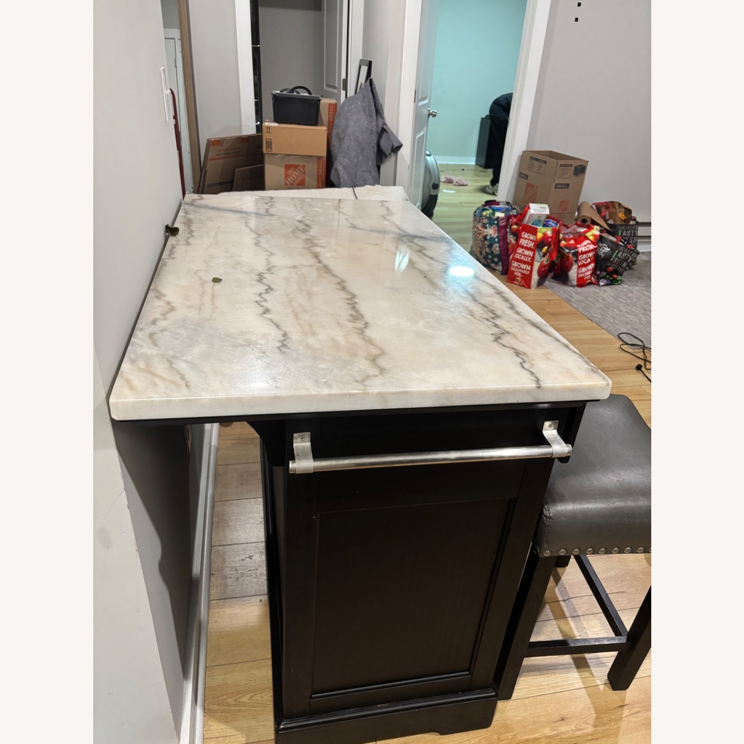 Steve Silver Co. Black Marble Kitchen Island - image-5