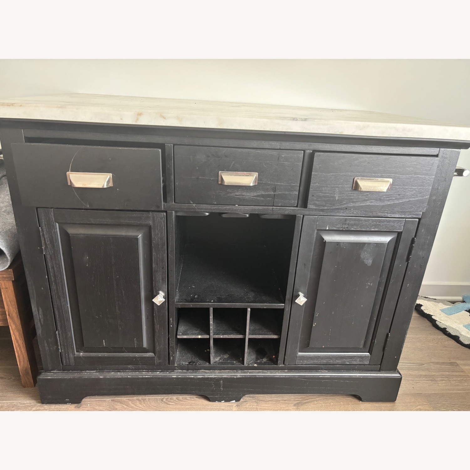 Steve Silver Co. Black Marble Kitchen Island - image-4