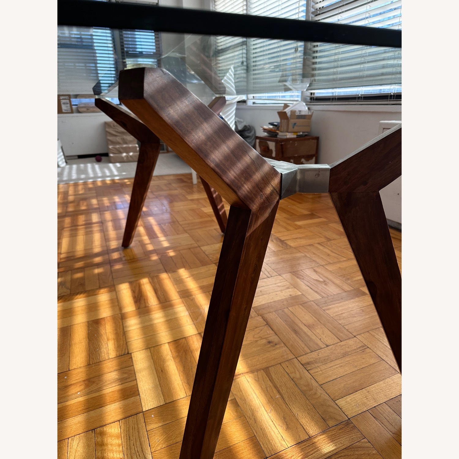 Crate & Barrel Dark Brown Dining Table - image-5