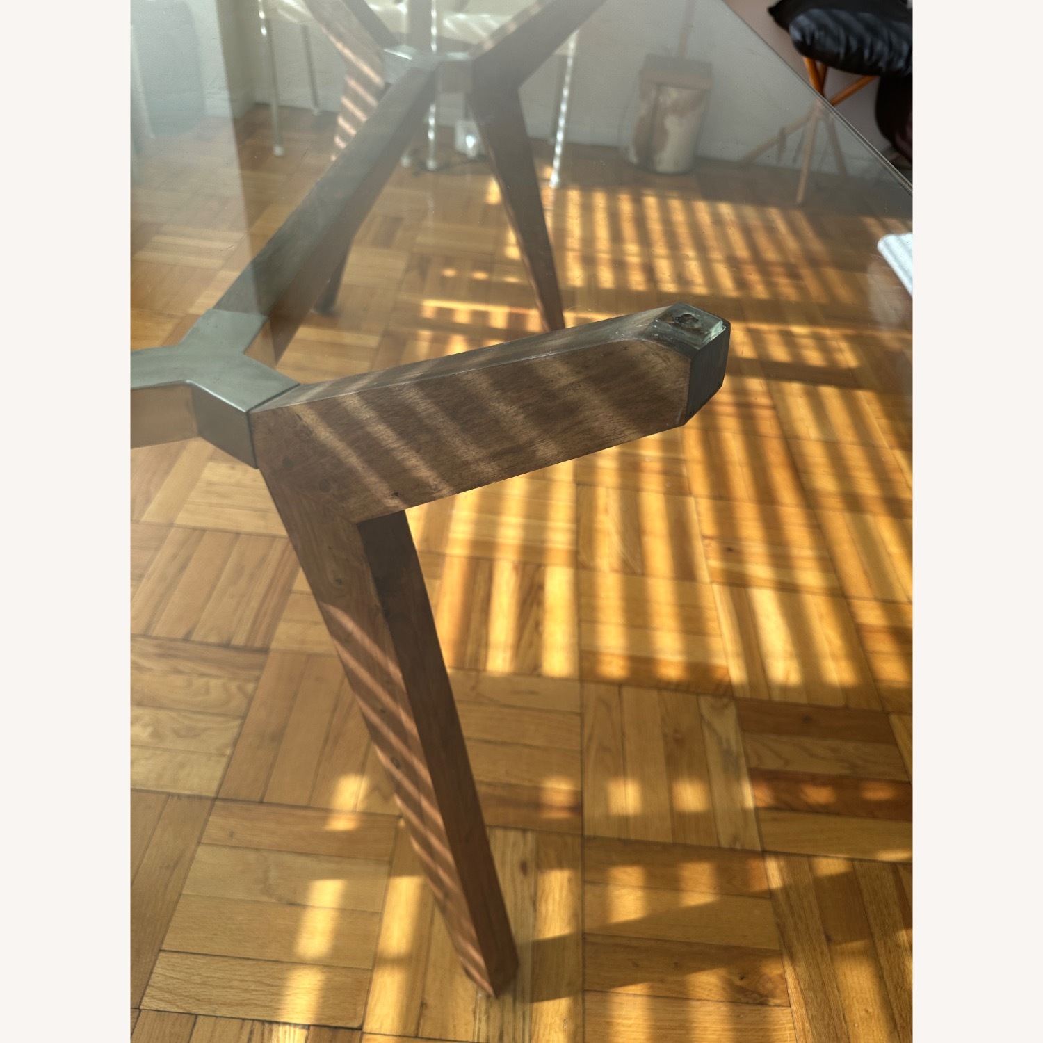 Crate & Barrel Dark Brown Dining Table - image-4