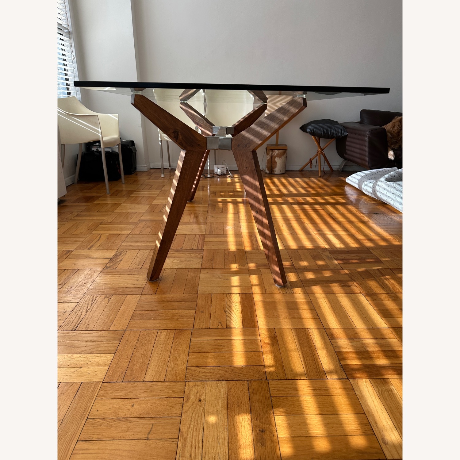 Crate & Barrel Dark Brown Dining Table - image-3