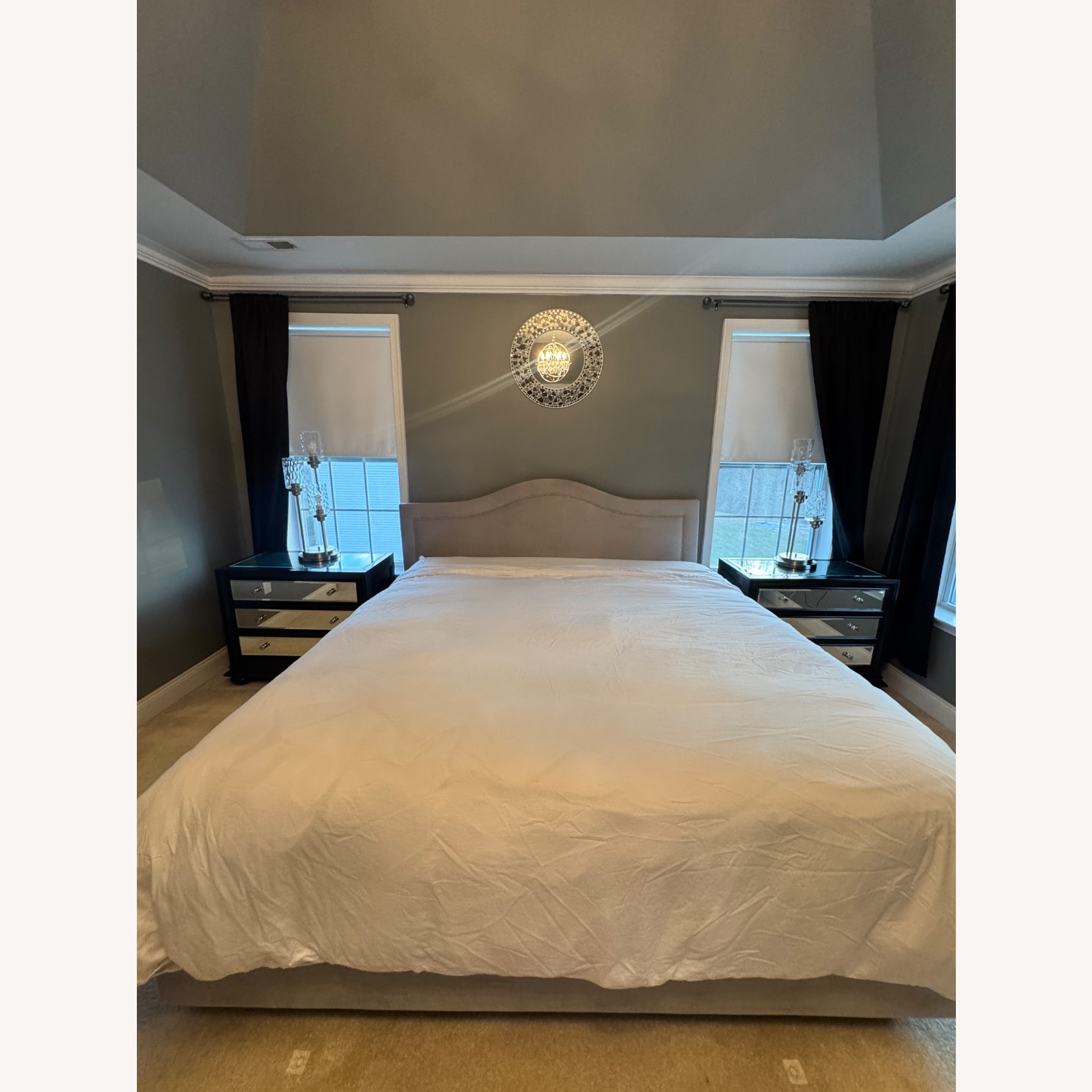 Wayfair Light Gray King Bed - image-3