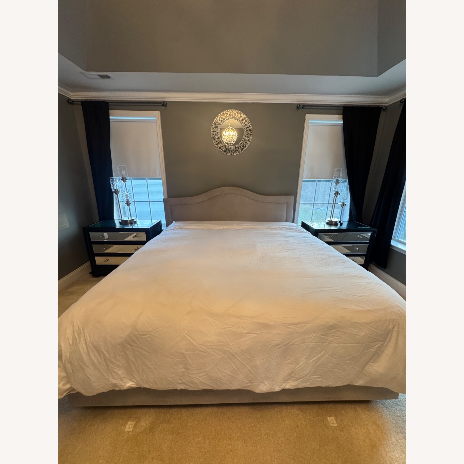 Wayfair Light Gray King Bed - image-5