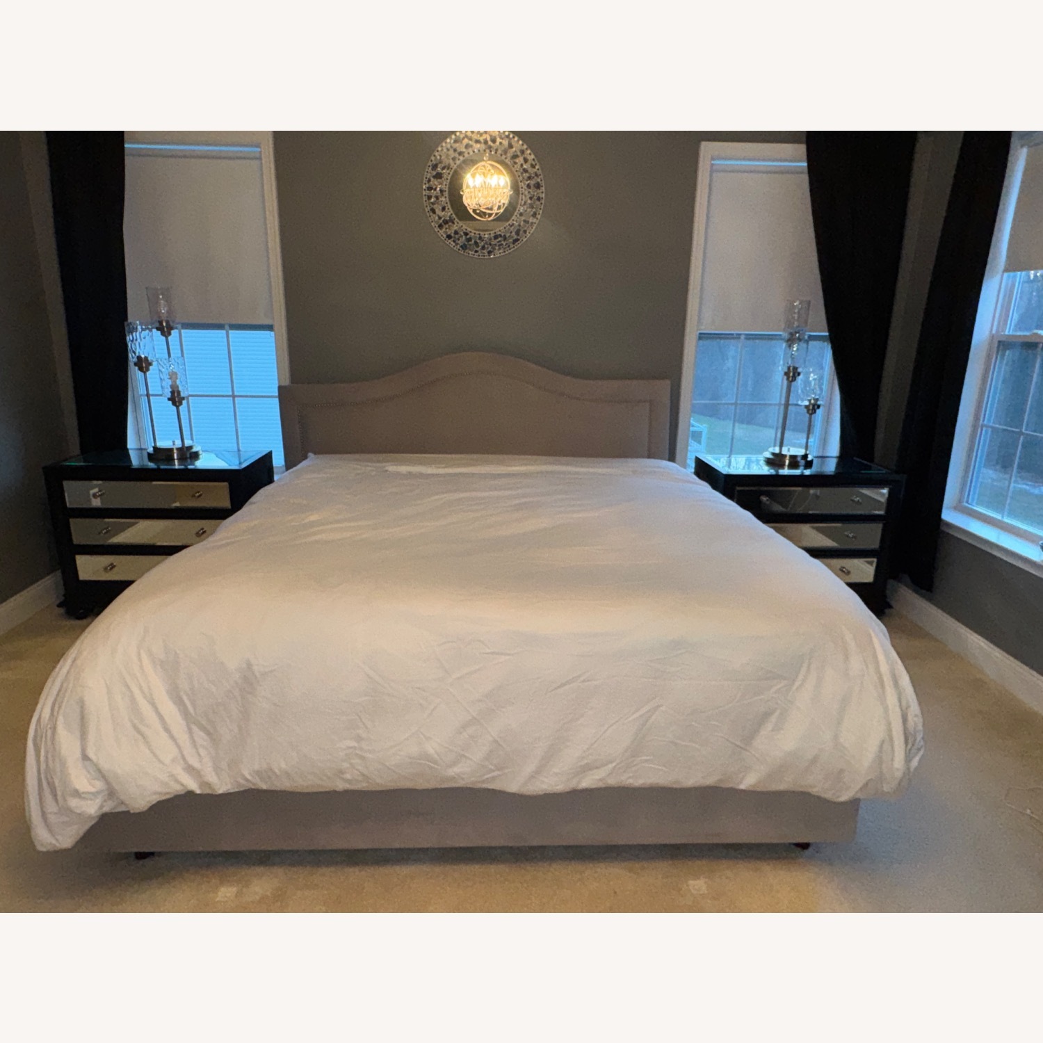 Wayfair Light Gray King Bed - image-2