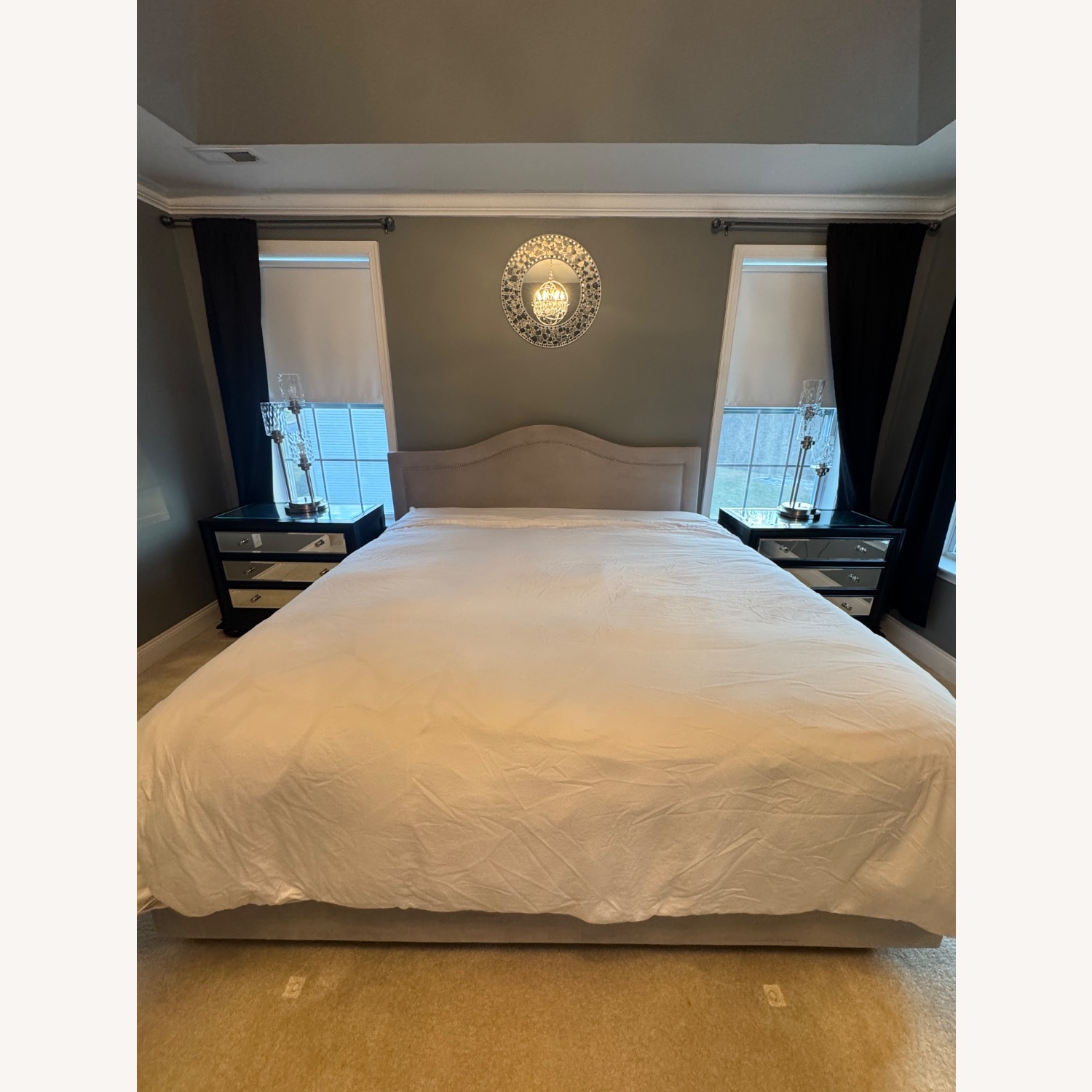 Wayfair Light Gray King Bed - image-4