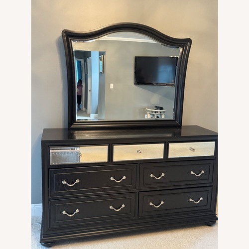Used Value City Furniture Black Wood Dresser for sale on AptDeco