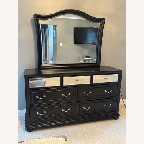 Used Value City Furniture Black Wood Dresser for sale on AptDeco