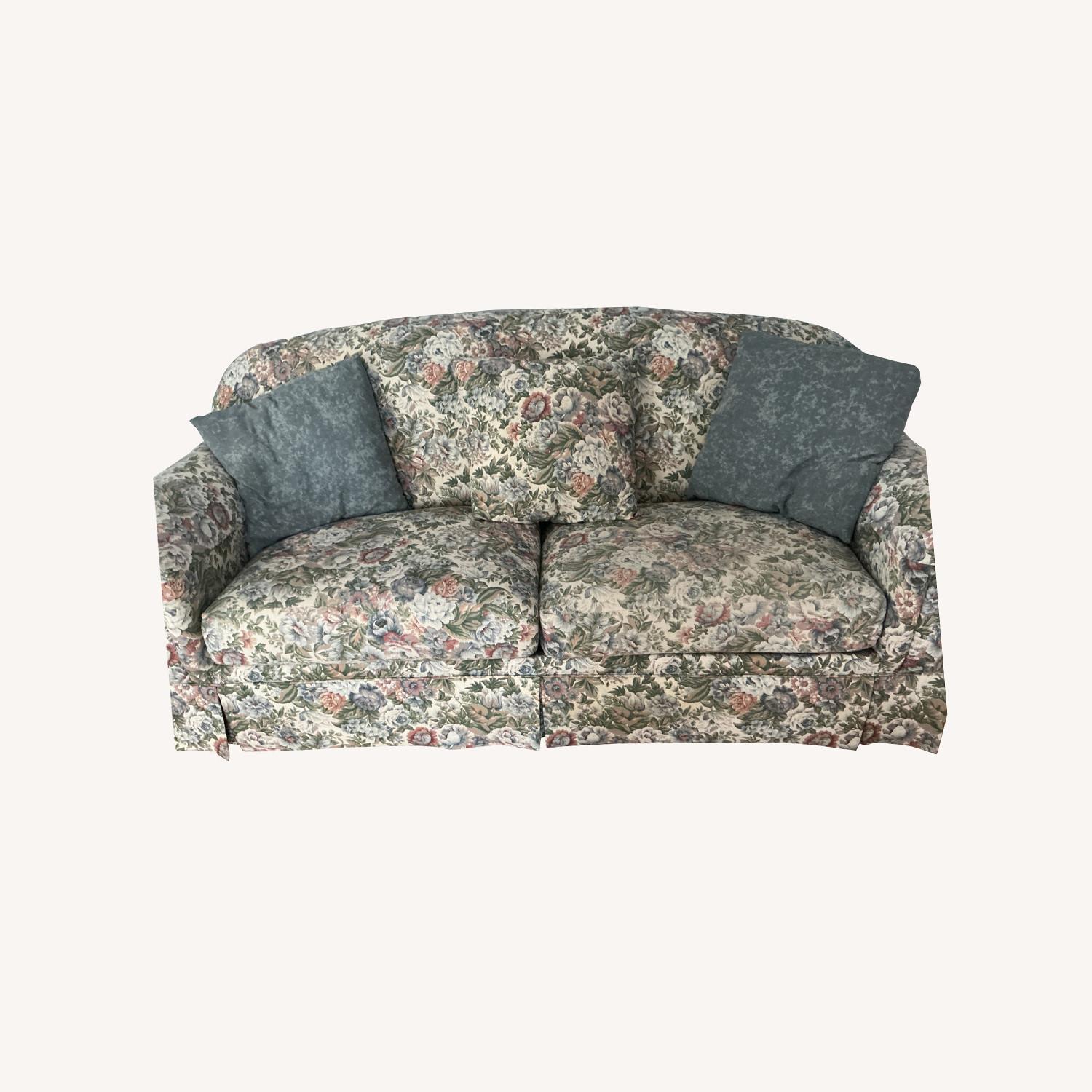 Blue 2 Seater Sofa - image-0