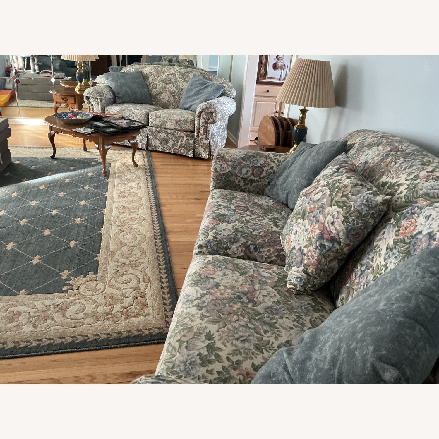 Blue 2 Seater Sofa - image-4