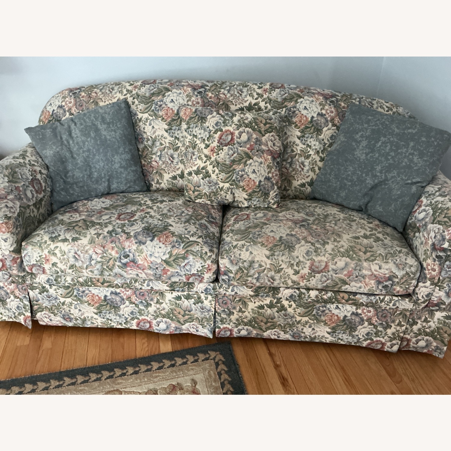 Blue 2 Seater Sofa - image-1