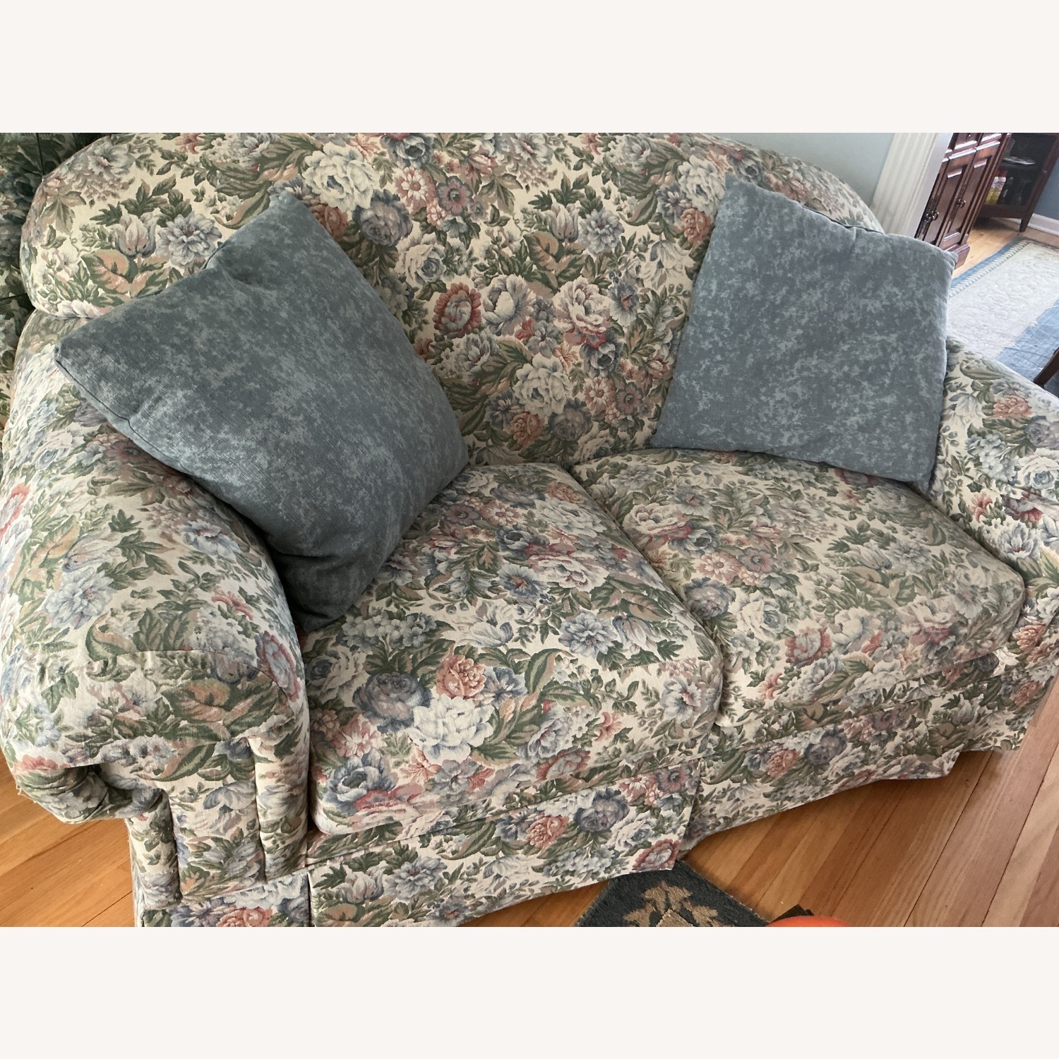 Blue 2 Seater Sofa - image-2