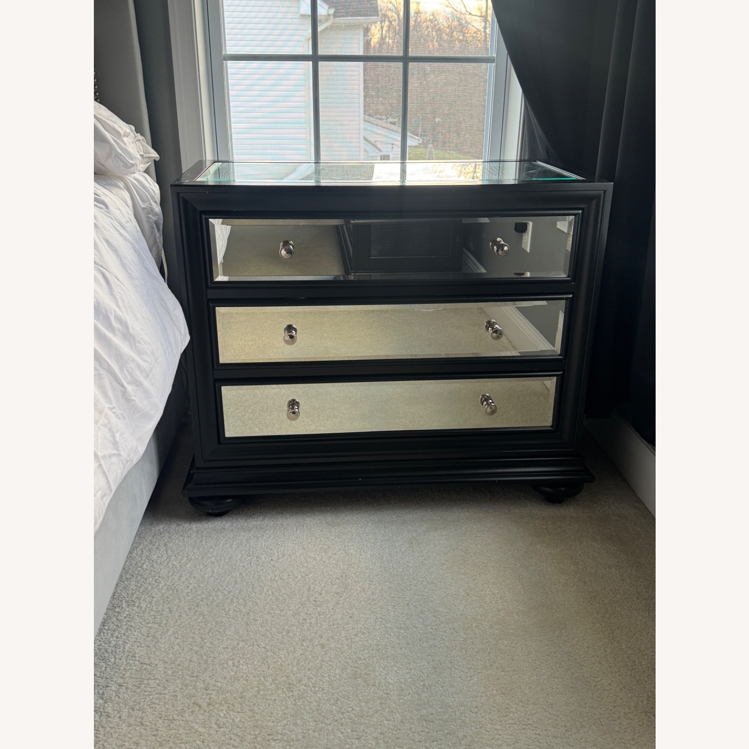 Value City Furniture Marilyn Black Nightstands - image-6